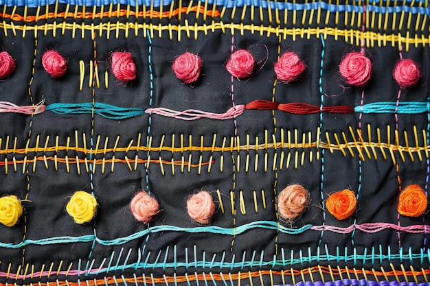 Przykłady haftów w różnych stylach